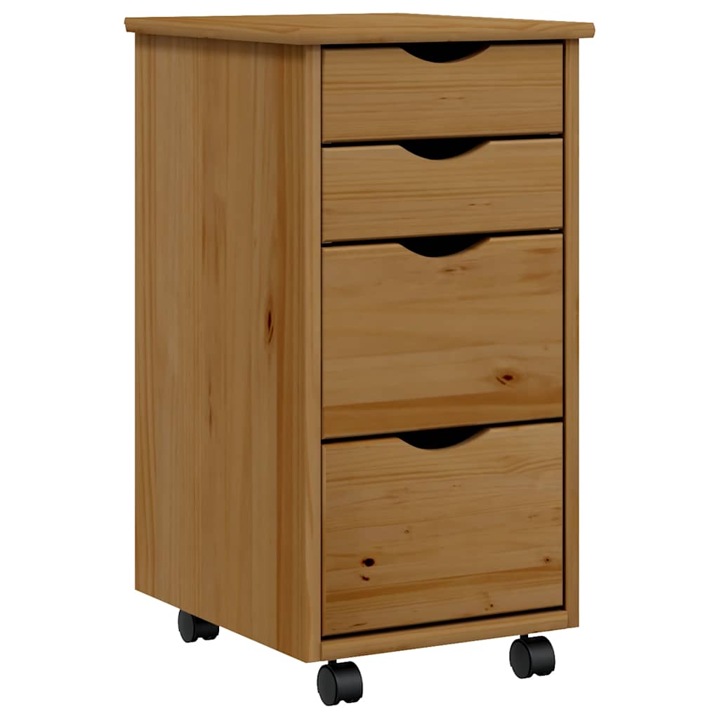 Armadietto Rotante con Cassetti MOSS ambra Legno Massello Pino