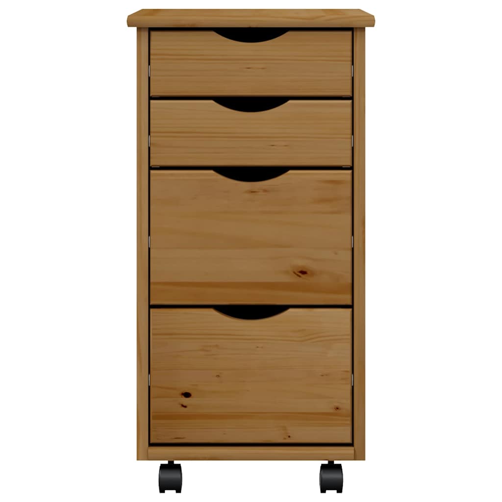 Armadietto Rotante con Cassetti MOSS ambra Legno Massello Pino