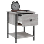 Comodini 2 pz Grigio Sonoma 34x35,5x45 cm in Legno Multistrato