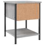 Comodini 2 pz Grigio Sonoma 34x35,5x45 cm in Legno Multistrato