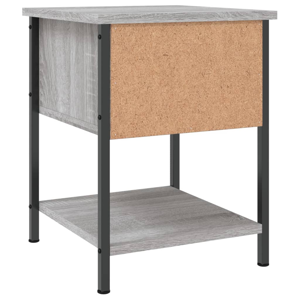 Comodini 2 pz Grigio Sonoma 34x35,5x45 cm in Legno Multistrato