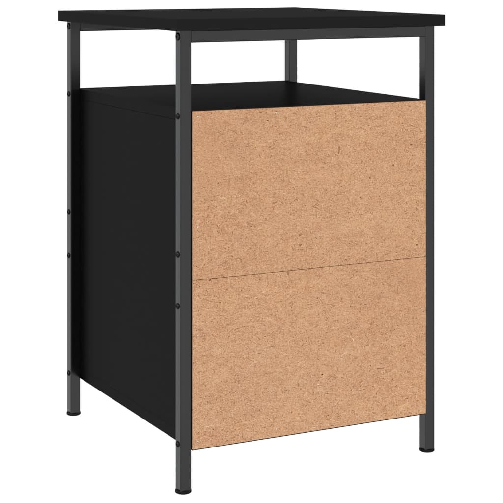 Comodini 2 pz Neri 40x42x60 cm in Legno Multistrato