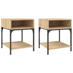 Comodini 2 pz Rovere Sonoma 40x41x50 cm in Legno Multistrato