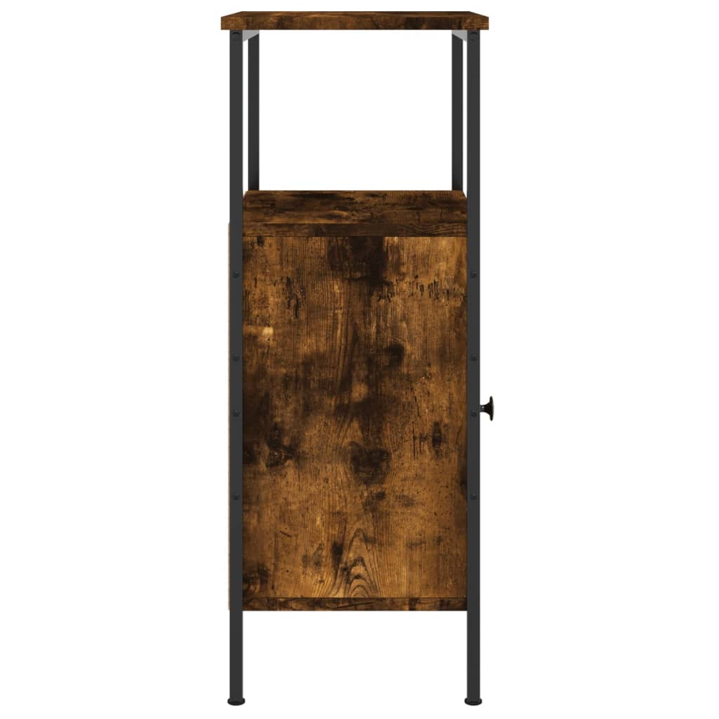 Comodini 2pz Rovere Fumo 41x31x80 cm in Legno Multistrato