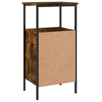 Comodini 2pz Rovere Fumo 41x31x80 cm in Legno Multistrato