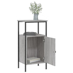 Comodino Grigio Sonoma 41x31x80 cm in Legno Multistrato