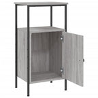 Comodino Grigio Sonoma 41x31x80 cm in Legno Multistrato