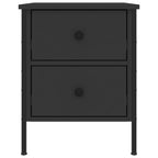 Comodini 2 pz Neri 40x42x50 cm in Legno Multistrato