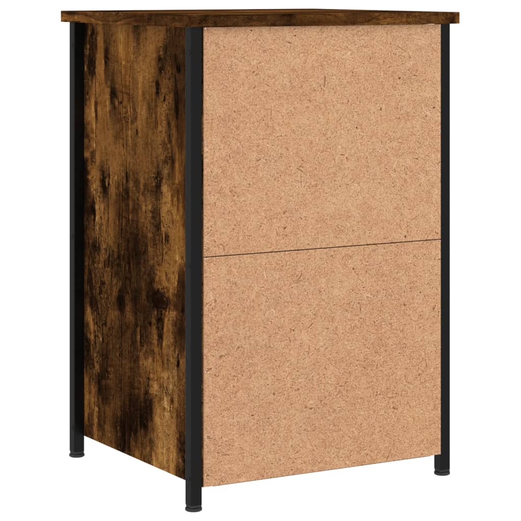 Comodini 2 pz Rovere Fumo 40x36x60 cm in Legno Multistrato