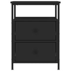 Comodini 2 pz Neri 44x45x60 cm in Legno Multistrato