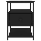 Comodini 2pz Neri 40x42x56 cm in Legno Multistrato