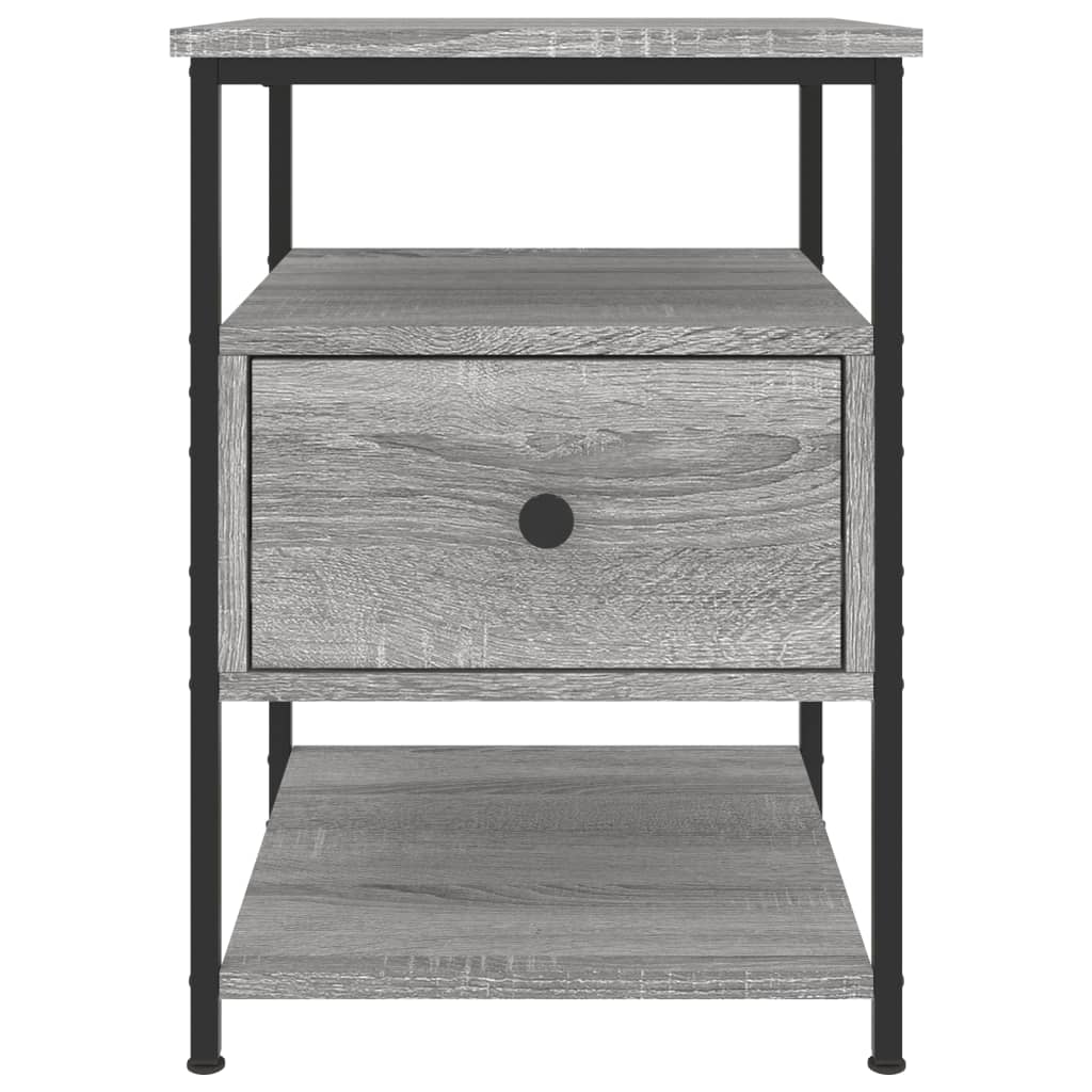 Comodino Grigio Sonoma 40x42x56 cm in Legno Multistrato