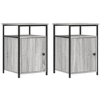Comodini 2 pz Grigio Sonoma 40x42x60 cm in Legno Multistrato