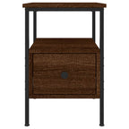 Comodini 2pz Rovere Marrone 34x36x50 cm in Legno Multistrato