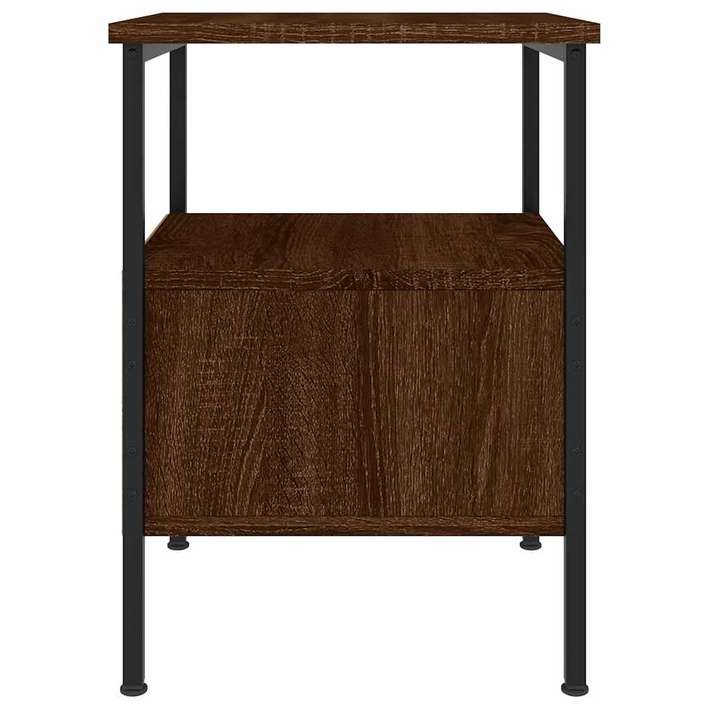 Comodini 2pz Rovere Marrone 34x36x50 cm in Legno Multistrato