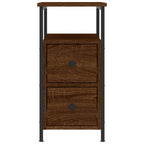Comodini 2 pz Rovere Marrone 30x60x60 cm in Legno Multistrato