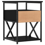 Comodini 2 pz Neri 40x42x55 cm in Legno Multistrato