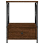 Comodino Rovere Marrone 50x41x65 cm in Legno Multistrato