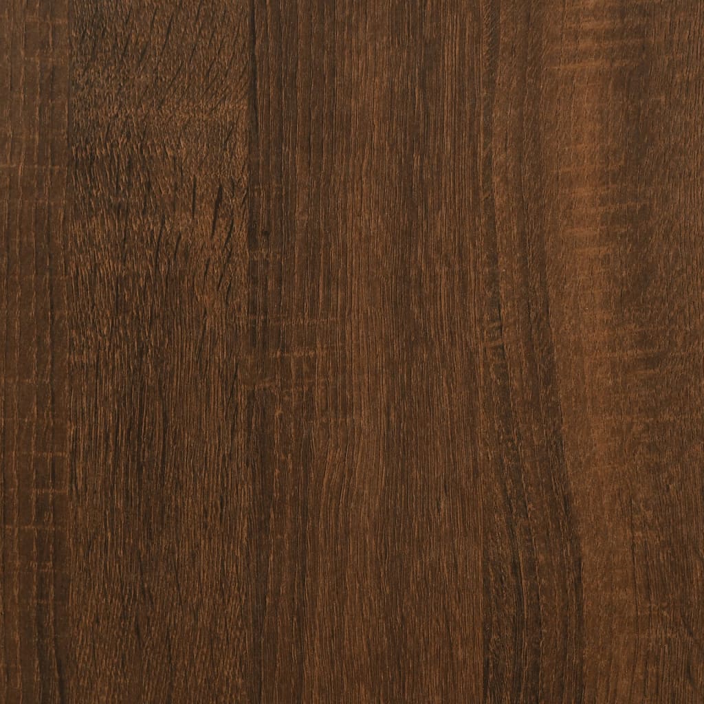 Comodino Rovere Marrone 50x41x65 cm in Legno Multistrato
