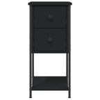 Comodini 2 pz Neri 32x42x70 cm in Legno Multistrato