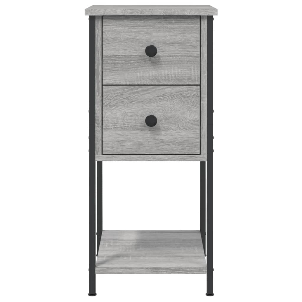 Comodino Grigio Sonoma 32x42x70 cm in Legno Multistrato