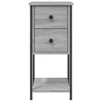 Comodino Grigio Sonoma 32x42x70 cm in Legno Multistrato