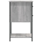 Comodino Grigio Sonoma 32x42x70 cm in Legno Multistrato