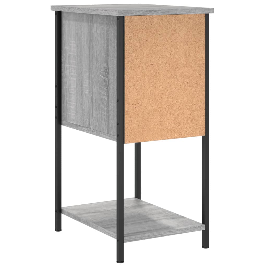 Comodino Grigio Sonoma 32x42x70 cm in Legno Multistrato
