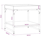 Tavolino da Salotto Nero 49,5x49,5x45 cm in Legno Multistrato