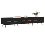 Mobile Porta TV Nero 150x36x30 cm in Legno Multistrato