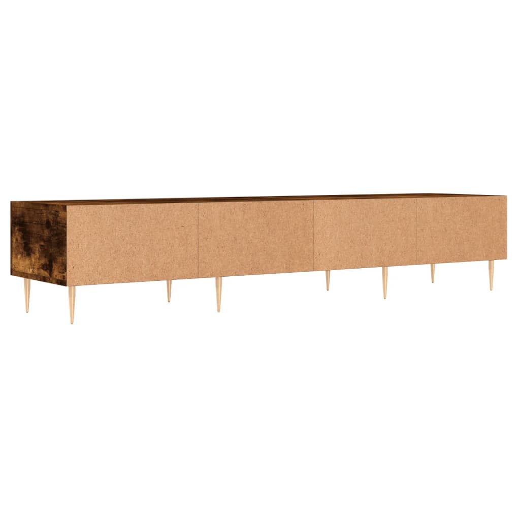 Mobile Porta TV Rovere Fumo 150x36x30 cm in Legno Multistrato