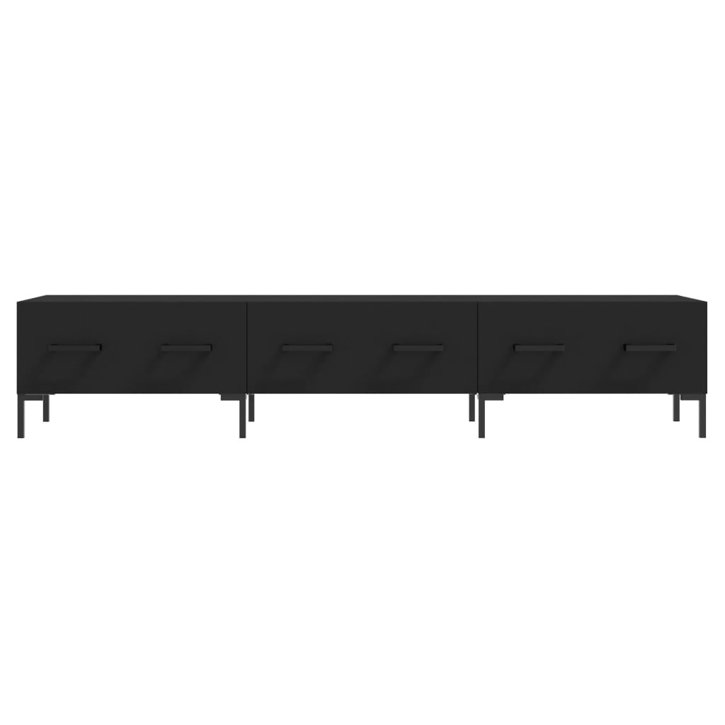 Mobile Porta TV Nero 150x36x30 cm in Legno Multistrato