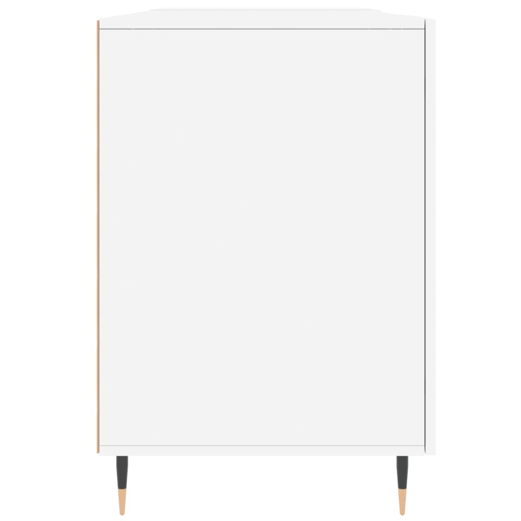 Scrivania Bianca 140x50x75 cm in Legno Multistrato
