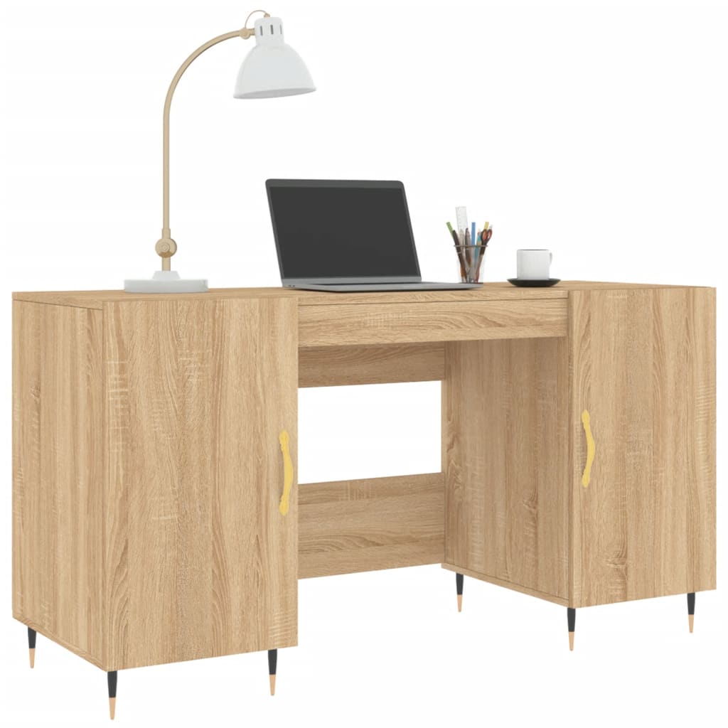 Scrivania Rovere Sonoma 140x50x75 cm in Legno Multistrato