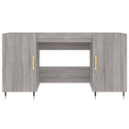 Scrivania Grigio Sonoma 140x50x75 cm in Legno Multistrato
