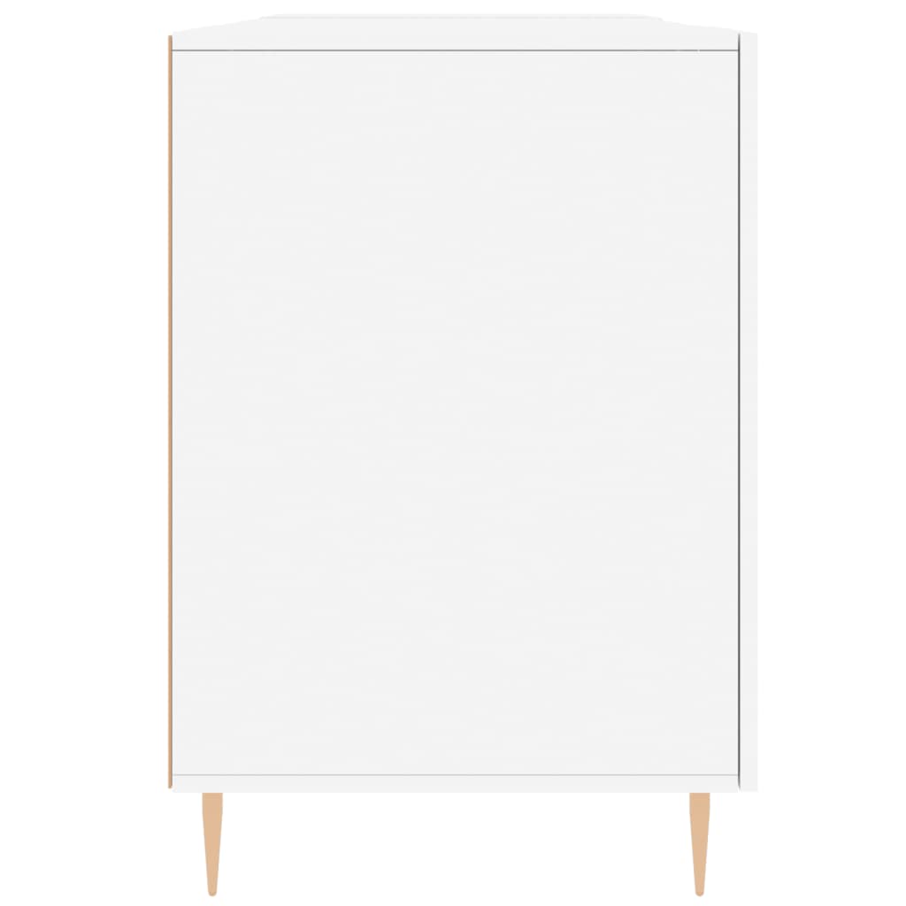 Scrivania Bianca 140x50x75 cm in Legno Multistrato