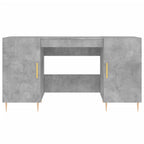 Scrivania Grigio Cemento 140x50x75 cm in Legno Multistrato