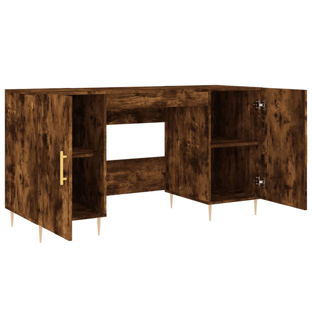 Scrivania Rovere Fumo 140x50x75 cm in Legno Multistrato