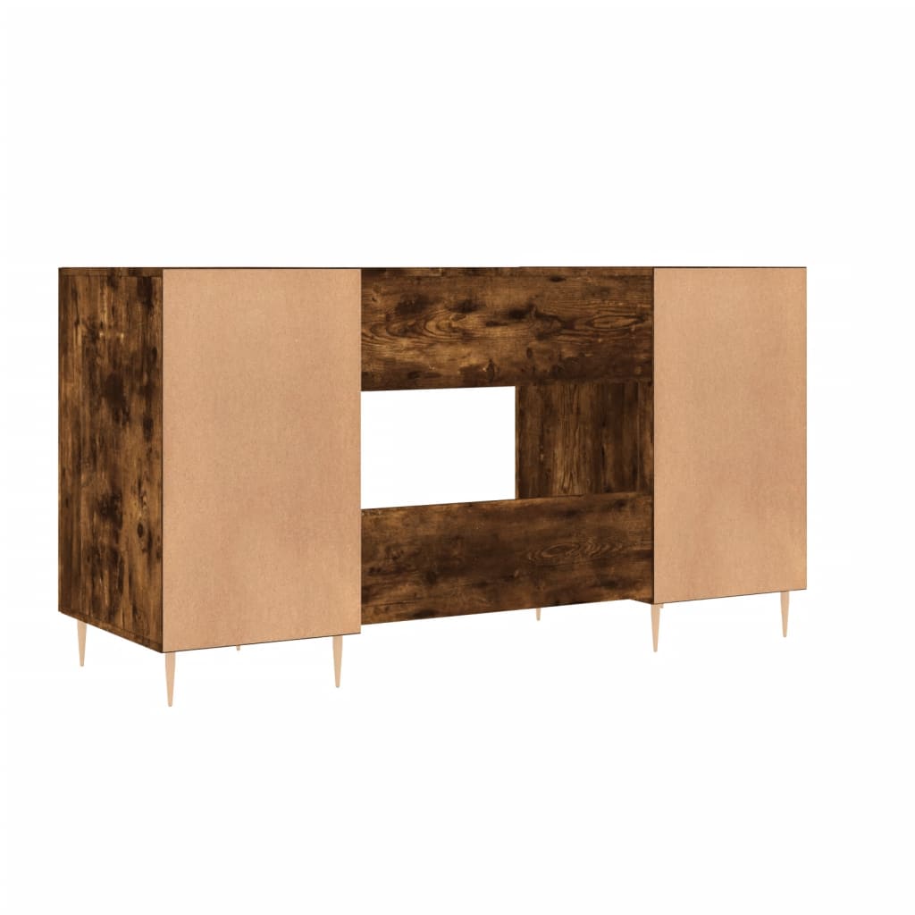 Scrivania Rovere Fumo 140x50x75 cm in Legno Multistrato