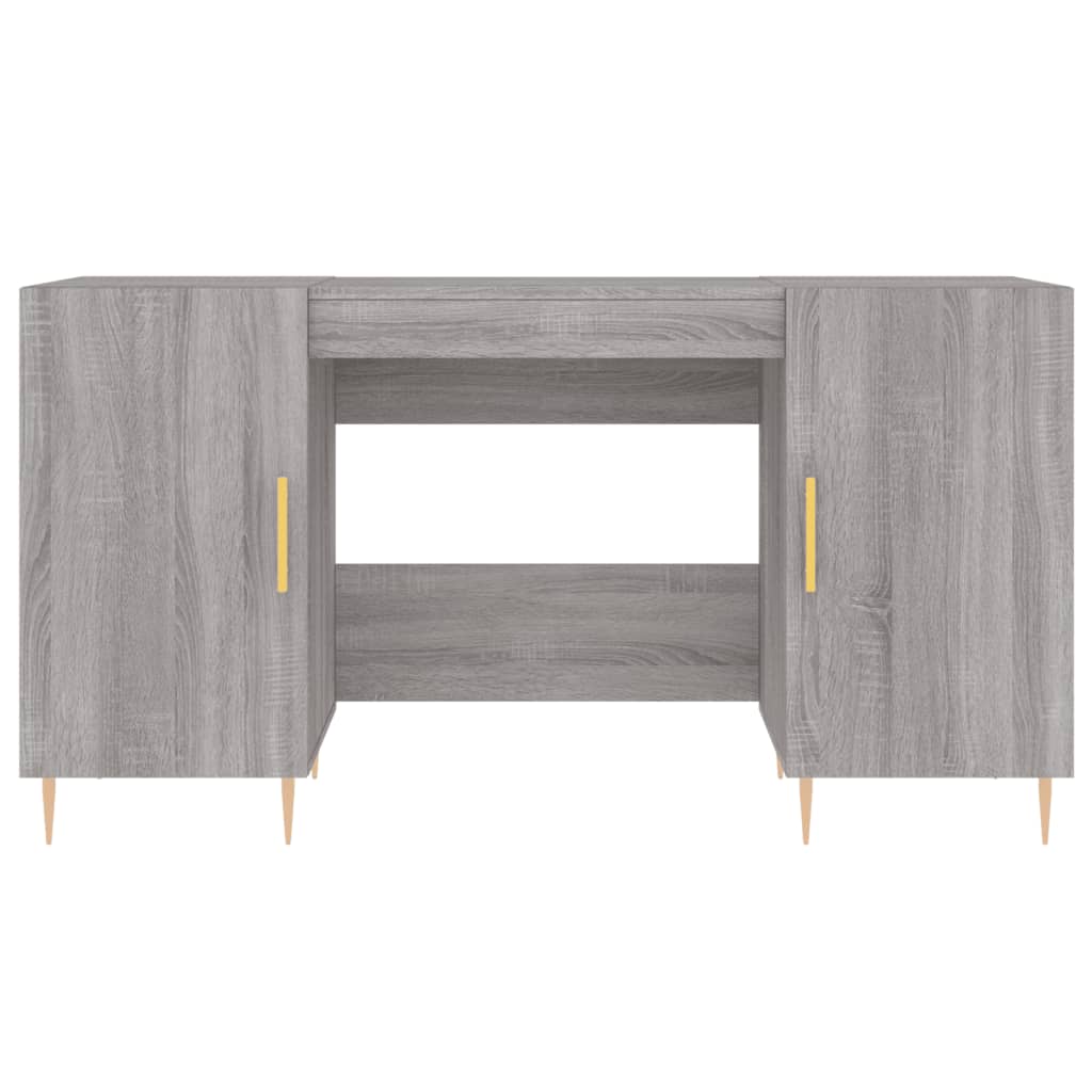 Scrivania Grigio Sonoma 140x50x75 cm in Legno Multistrato