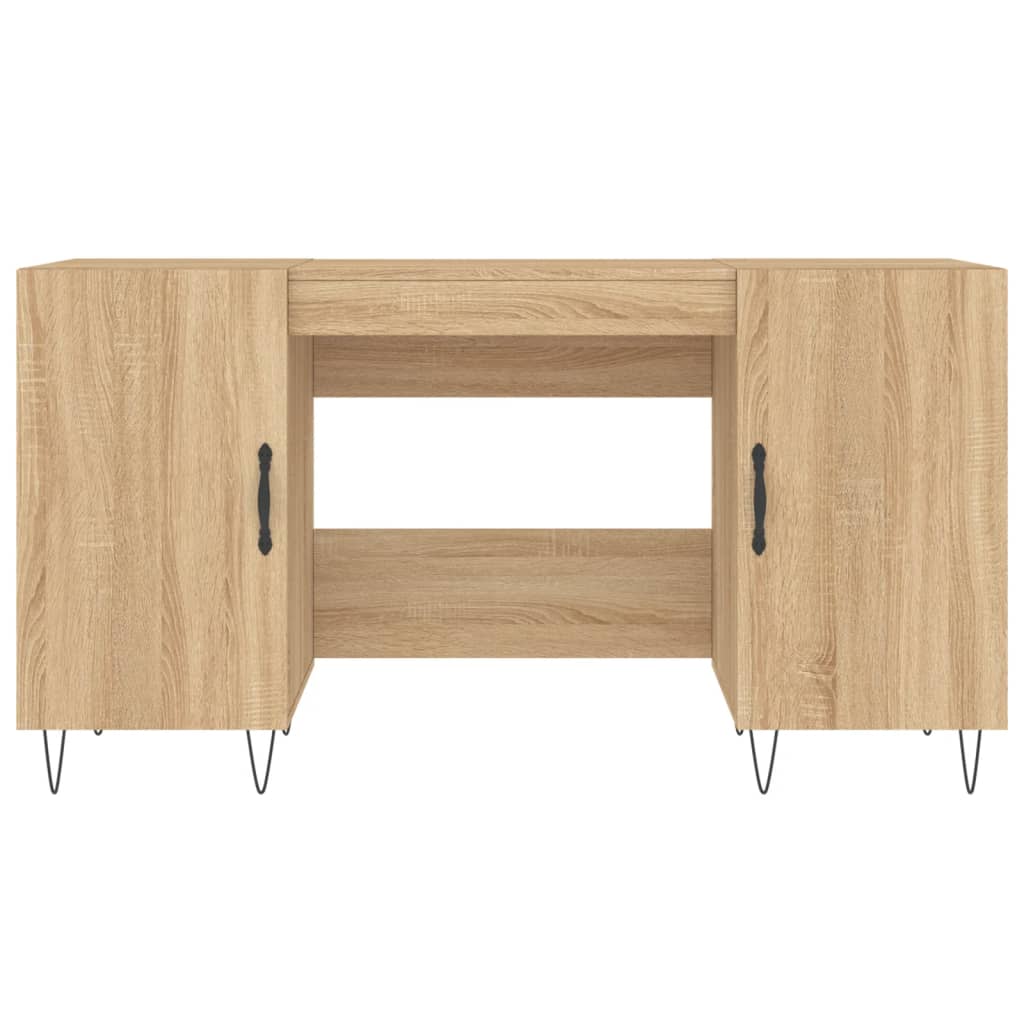 Scrivania Rovere Sonoma 140x50x75 cm in Legno Multistrato