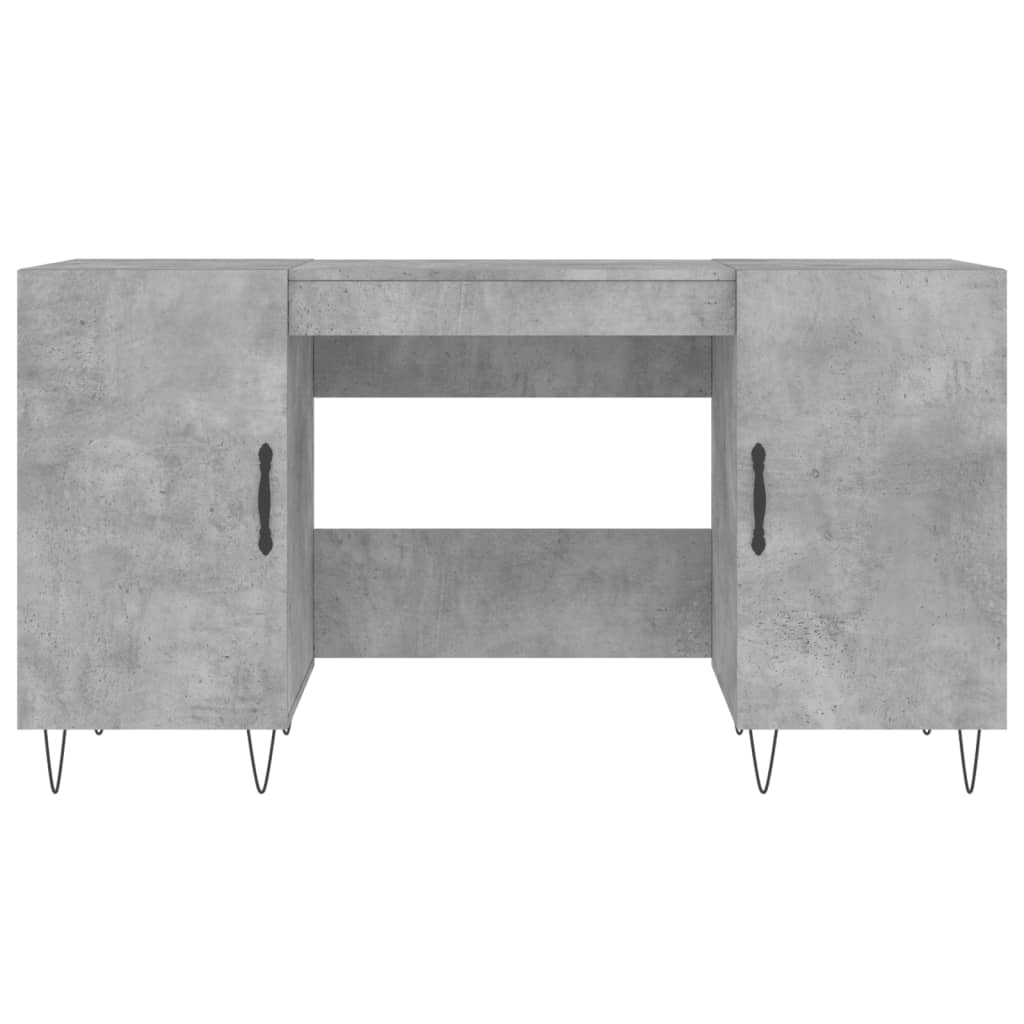 Scrivania Grigio Cemento 140x50x75 cm in Legno Multistrato