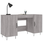 Scrivania Grigio Sonoma 140x50x75 cm in Legno Multistrato