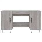 Scrivania Grigio Sonoma 140x50x75 cm in Legno Multistrato