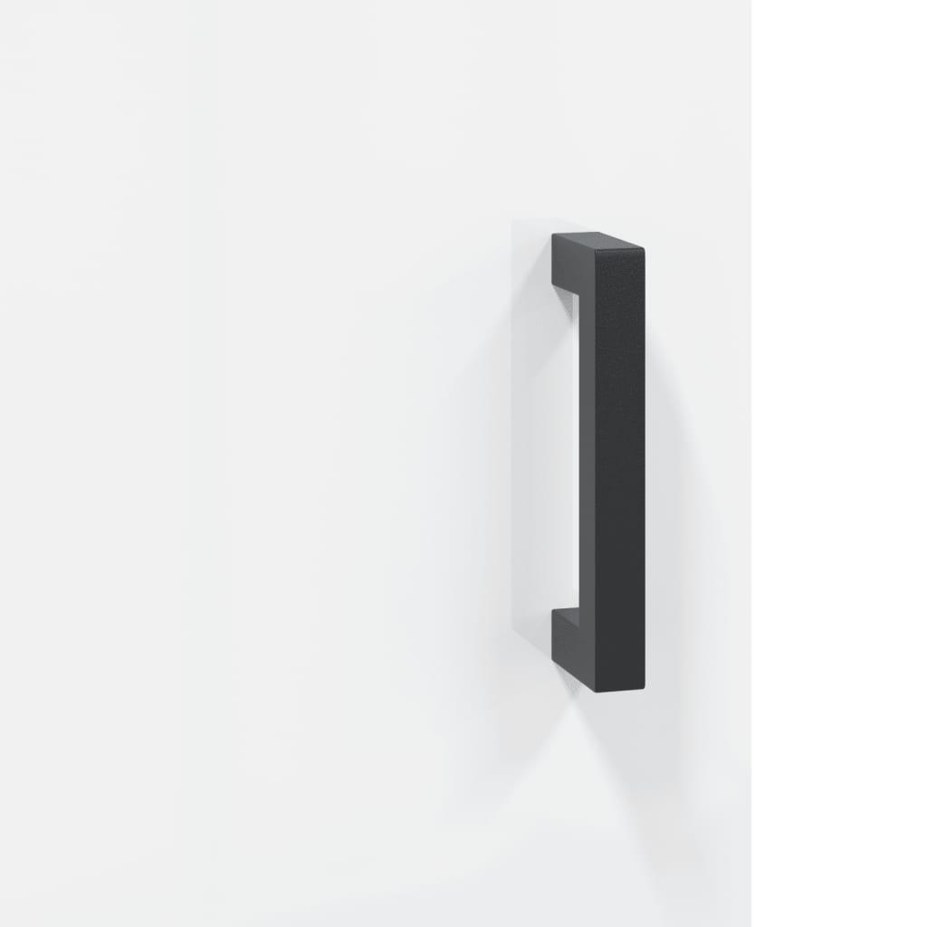 Scrivania Bianco Lucido 140x50x75 cm in Legno Multistrato