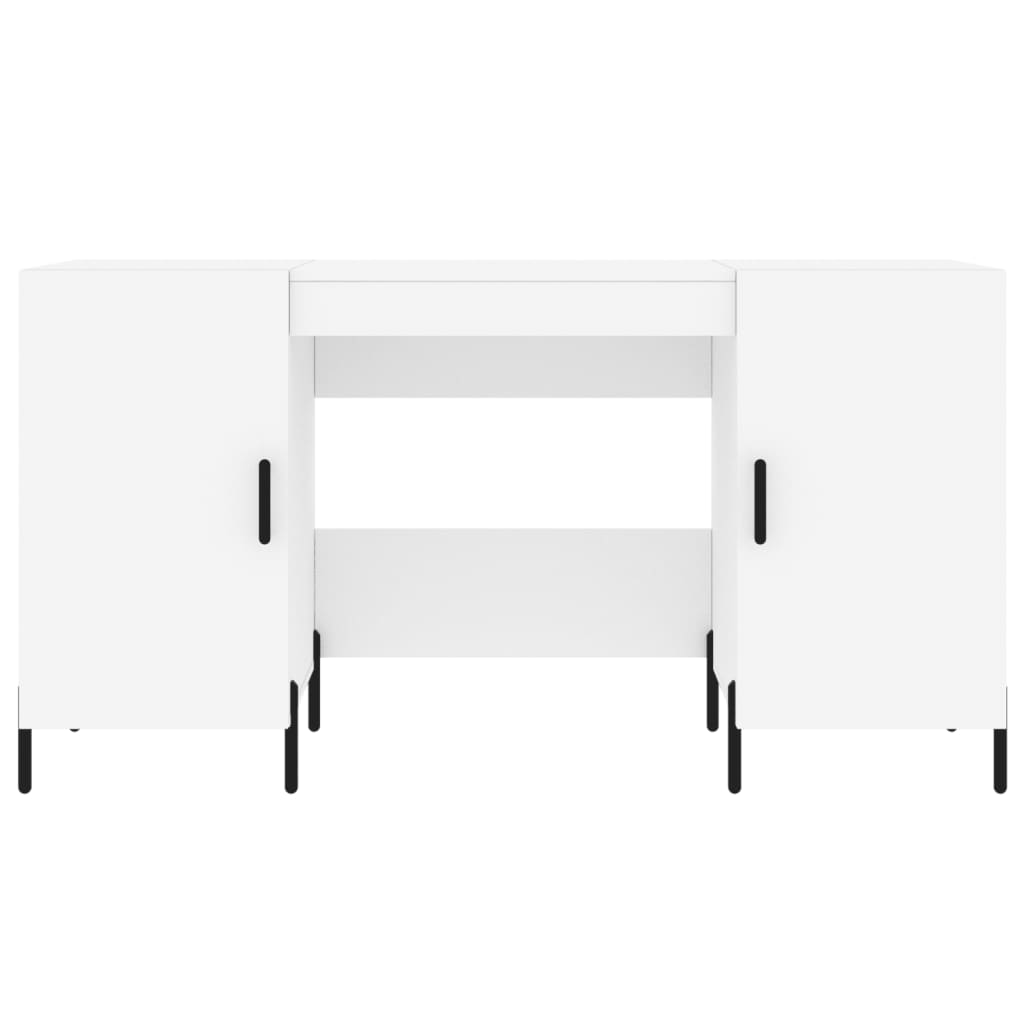 Scrivania Bianca 140x50x75 cm in Legno Multistrato