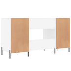 Scrivania Bianca 140x50x75 cm in Legno Multistrato