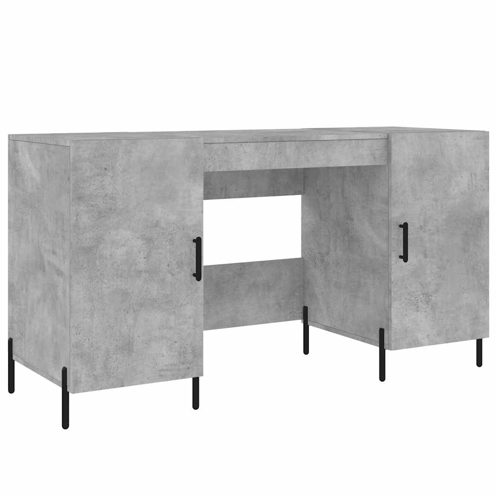 Scrivania Grigio Cemento 140x50x75 cm in Legno Multistrato