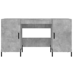 Scrivania Grigio Cemento 140x50x75 cm in Legno Multistrato
