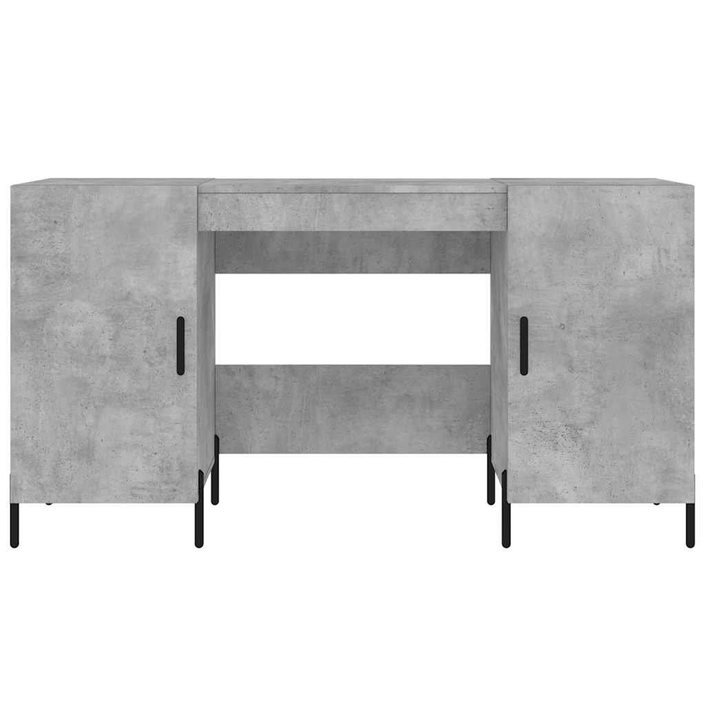 Scrivania Grigio Cemento 140x50x75 cm in Legno Multistrato